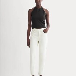 NWT Everlane The Runaround Jean Women's Cream Straight Leg